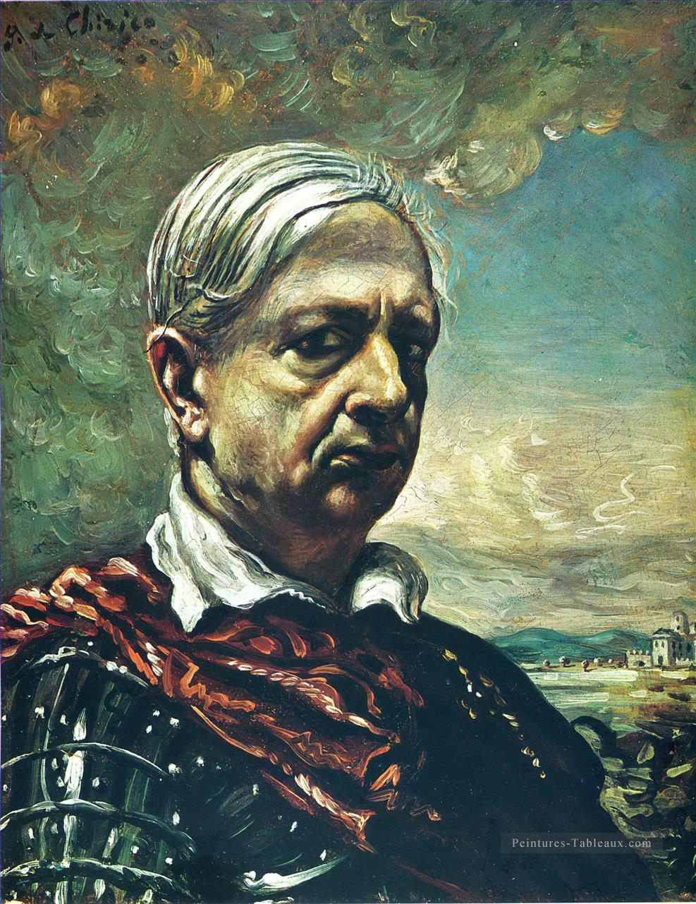 Autoportrait 4 Giorgio de Chirico surréalisme métaphysique Peintures à l'huile